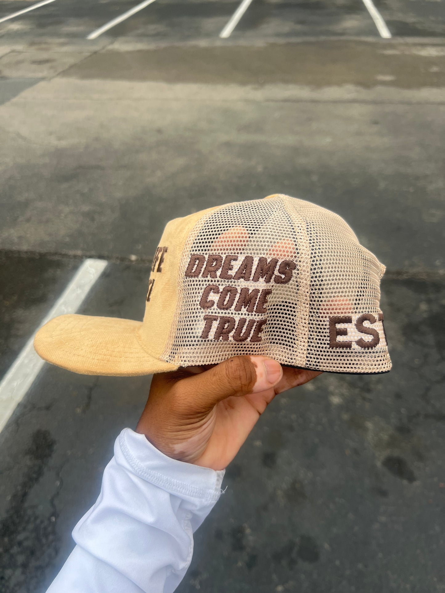 Nude Suede Trucker Hat
