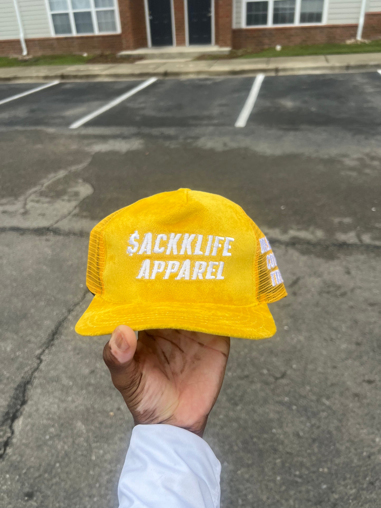 Lemonade Suede Trucker Hat